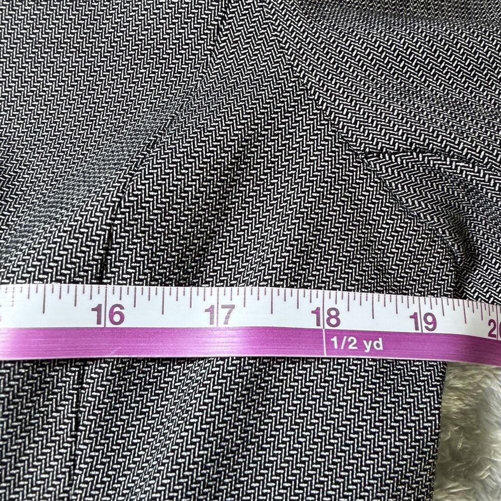 Apt 9 Womens Size 14 The Torie Blazer Gray Herringbone One Button Jacket Career - Picture 8 of 14